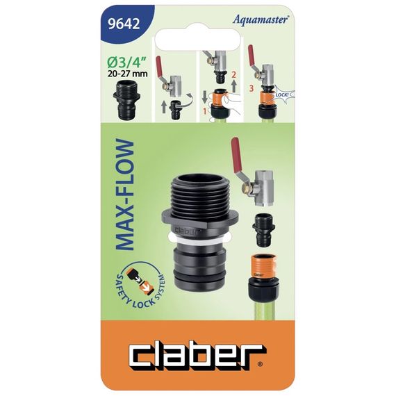 Адаптер для конектора для поливального шлангу Claber 9642 Н3/4" | Зображення 1