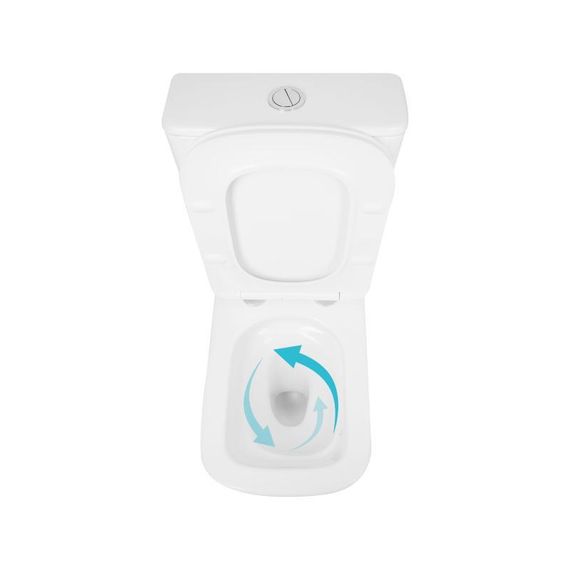 Унітаз підлоговий Qtap Tern Ultra Quiet безобідковий з сидінням Soft-Close QT17226003AW White | Зображення 5