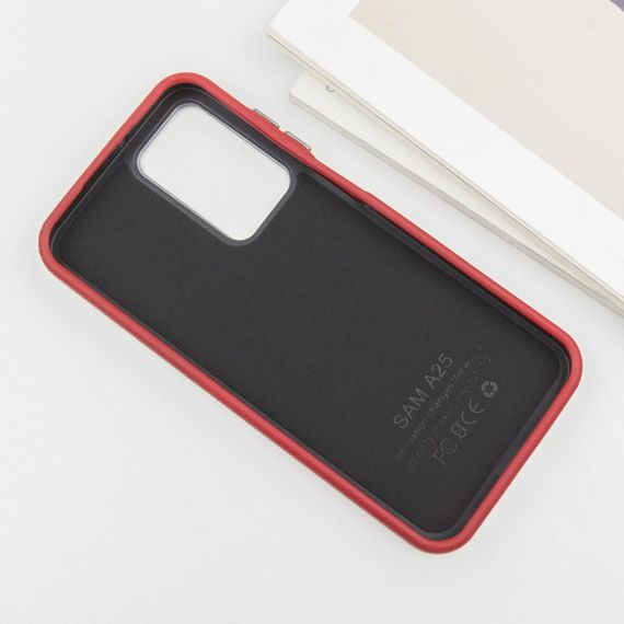 Шкіряний чохол Leather Case Metal Buttons для Samsung Galaxy S24+ / S25+ Red | Зображення 3