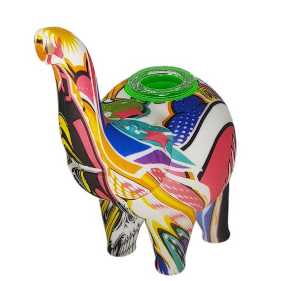 Кальян Трубка Компактная Из Силикона "Elephant Abstract V3" | Зображення 2