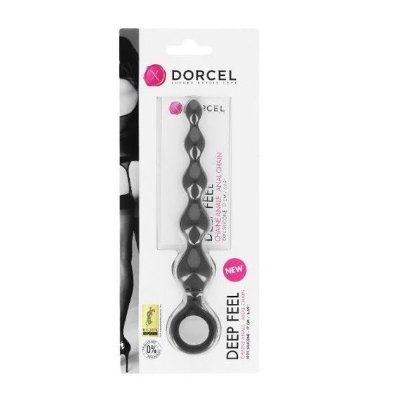 Анальний ланцюжок Dorcel Deep Feel, силікон, макс. діаметр 2,5 см, пружна | Зображення 1