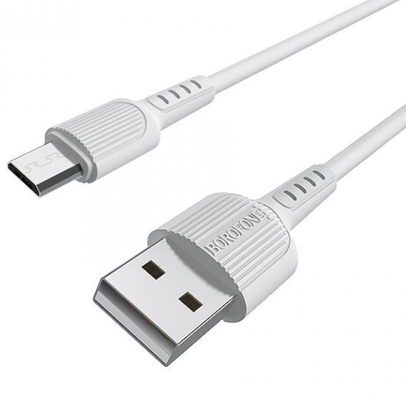 Дата кабель Borofone BX16 USB to MicroUSB (1m) Білий | Зображення 1