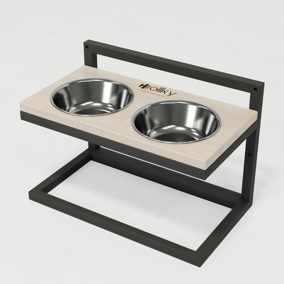 Миски на регулируемой подставке для средних собак Hollky Flex M (2 × 0.85 л) FM-422530-GRWH | Зображення 5