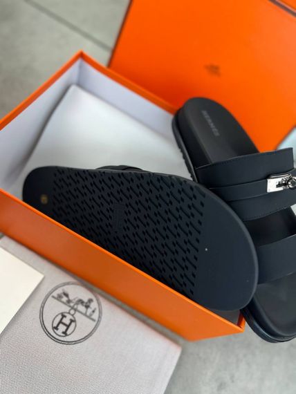 Сланці Hermes Jackson noir чоловічі чорні ob418 | Зображення 4