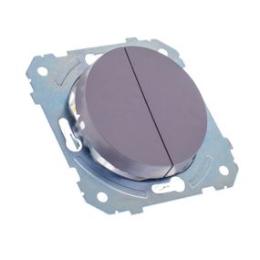 Выключатель двухклавишный серый WB-2V2 Grey