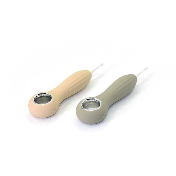 Вібратор точковий з насадками Sweet Em для клітора, бежевий, 14.5 см sexstyle | Зображення 4