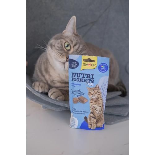 Лакомство для кошек GimCat Nutri Pockets Fish Тунец 60 г | Зображення 6