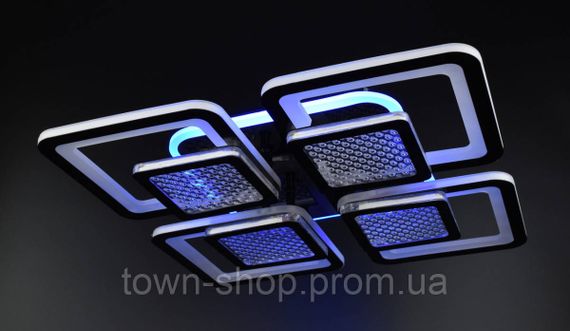 Люстра потолочная LED с пультом A2727/4-RGB-bk Черный 9х42х42 см. | Зображення 6