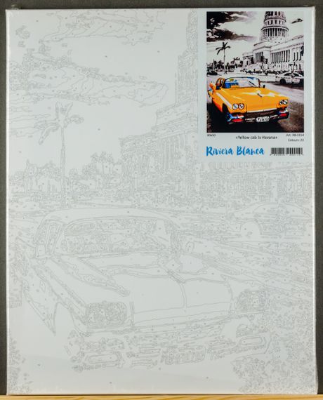Картина по номерам, "Yellow cab la Havana", 40х50 RB-0154 | Зображення 1