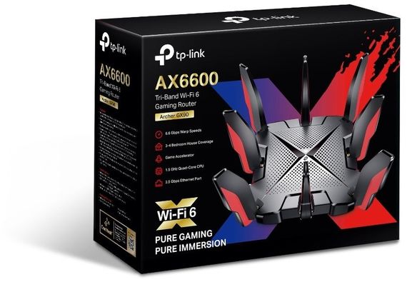 Маршрутизатор TP-Link  ARCHER GX90 AX6600 3xGE LAN 1xGE WAN/LAN 1x2.5G WAN/LAN (ARCHER-GX90) | Зображення 4