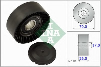 Натяжной ролик поликлинового ремня LOTUS EXIGE, TOYOTA CONQUEST, INA (531089110) | Зображення 2