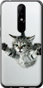 Чехол на Nokia 5.1 Plus Летящий котёнок "2322u-1543-17620"