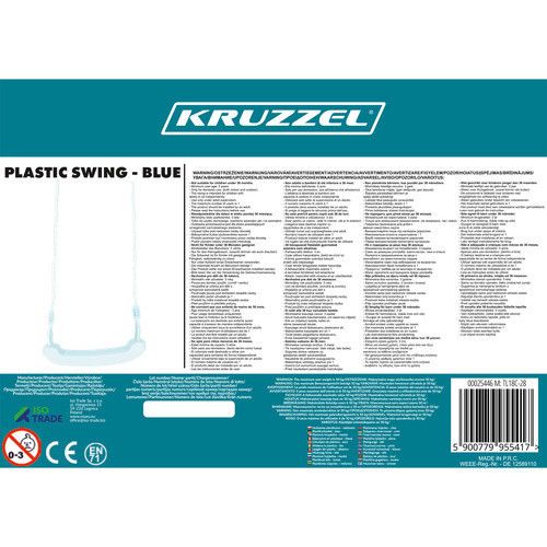 Качели детские пластиковые Kruzzel 25446 до 50 кг Синие | Зображення 1