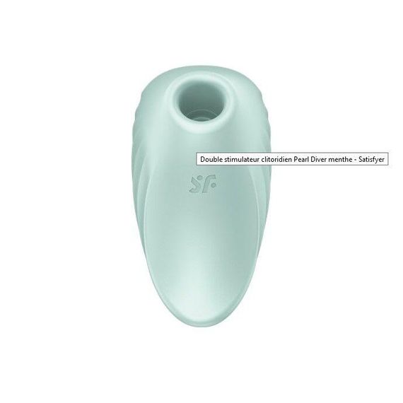 Вакуумний кліторальний стимулятор з вібрацією Satisfyer Pearl Diver, М'ятний | Зображення 2