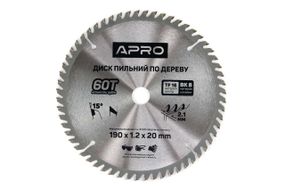 Диск пильный по дереву Apro - 190 x 2016мм x 60T