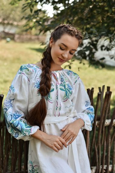 Платье  вышиванка взрослое лен | Зображення 3