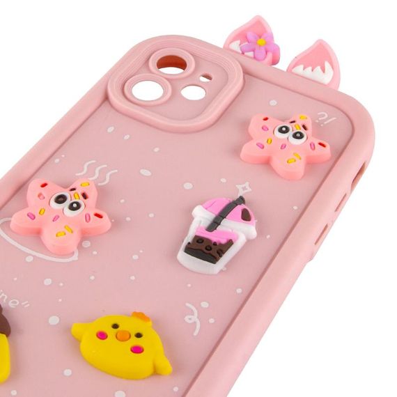 Чехол TPU Toys Case with Ears для Apple iPhone 11 (6.1") Light Pink | Зображення 3