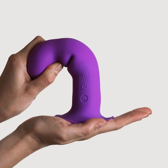 Вібратор рельєфний Adrien Lastic Hitsens 3 на присосці, фіолетовий sexstyle | Зображення 3