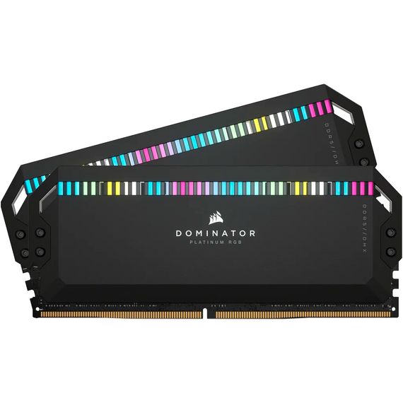 Модуль пам'яті для комп'ютера DDR5 32GB (2x16GB) 6000 MHz Dominator Platinum RGB Black Corsair (CMT32GX5M2X6000C36) | Зображення 3