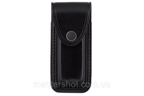 Подсумок чехол для магазина ПМ пистолет Макарова формованный B кнопка  кожа чёрный ms