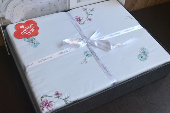 Комплект постільної білизни Cotton Box Brode Saten 200×220 Ella Mint | Зображення 4