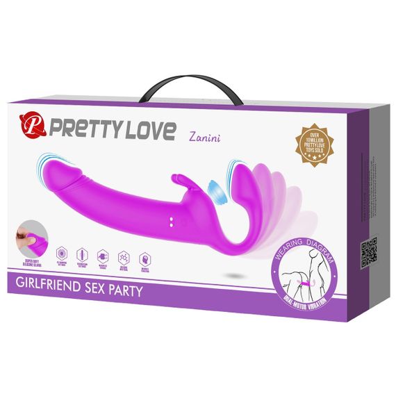 Безремневий страпон ZANINI, 10 vibration functions 10 thumping functions Sex Aura | Зображення 7