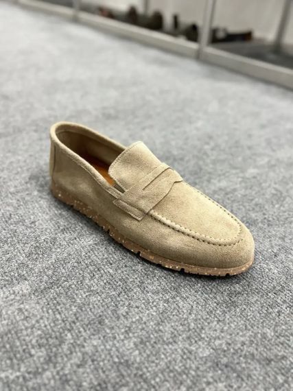 Замшеві чоловічі лофери Luciano Bellini Бежевий розмір 42 | Зображення 7