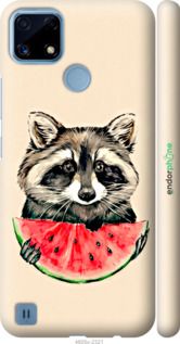 Чохол на Realme C21 Єнотик з кавуном "4605m-2321-2448"