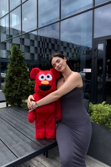 Фигурка Bearbrick Sesame Street Elmo дизайнерська статуетка ведмідь Беарбрік 70 см mb044 червона | Зображення 4