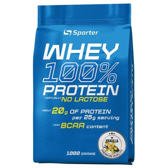 Протеїн Sporter Whey 100% Protein Lactose Free 1000 g /40 servings/ Vanilla
