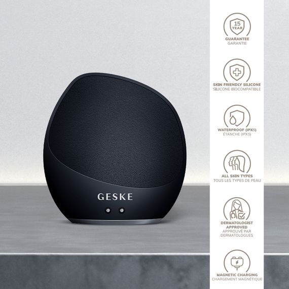 Ультразвукова щітка для тіла та інтенсивний пілінг GESKE Sonic Body Brush&Intensive Exfoliator 7в1 starlight, Чорний | Зображення 2