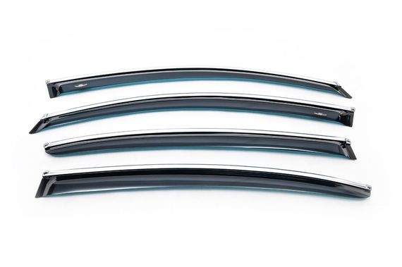 Вітровики з хром молдингом SD (4 шт, HIC) для Volkswagen Passat B6 2006-2012рр | Зображення 2