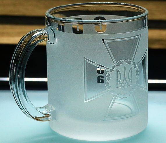 Чашка 320 мл СБУ з гравіюванням  Кухоль Служба безпеки України Подарунок військовослужбовцю співробітнику СБУ | Зображення 1