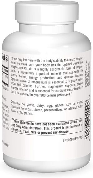 Цитрат магнію Source Naturals Magnesium Citrate 113 mg 90 caps | Зображення 2
