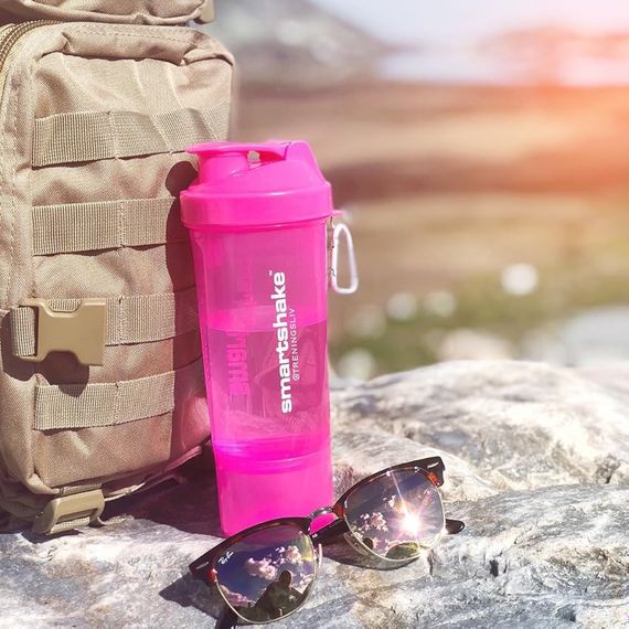 Спортивний шейкер SmartShake Slim 500ml Neon Pink | Зображення 4