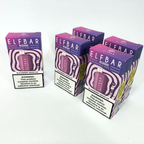 Elf Bar RI3000 5%. Ежевика Виноград (Blackberry Grape Ice) | Зображення 4