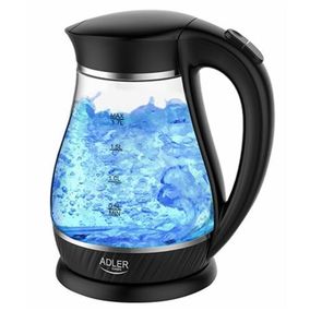Электрочайник стеклянный Adler AD 1274 черный 1,7 л, 2200 Вт