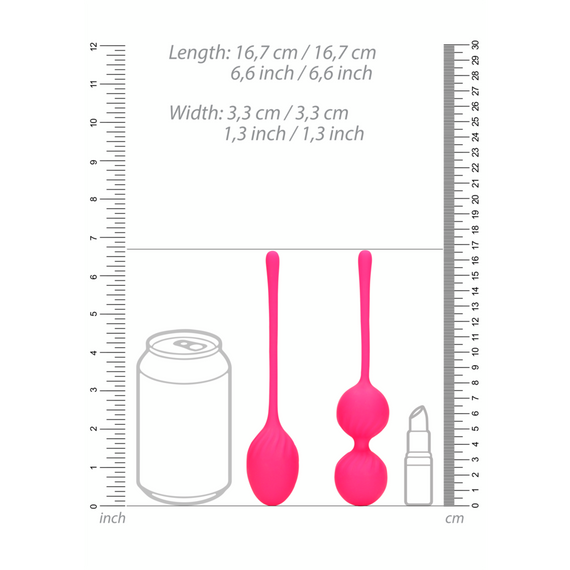 Вагінальні кульки Кегеля для тонусу м’язів рожеві Loveline (Нідерланди) sexstyle | Зображення 6