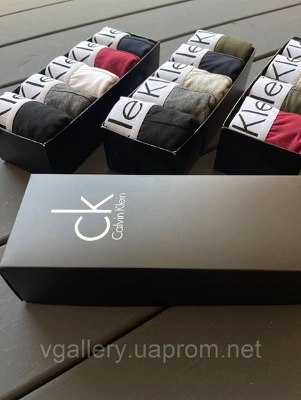 Подарунковий комплект трусів Calvin Klein, чоловічі труси Кельвін Кляйн в коробці на 4 штук, набір бавовняних трусів