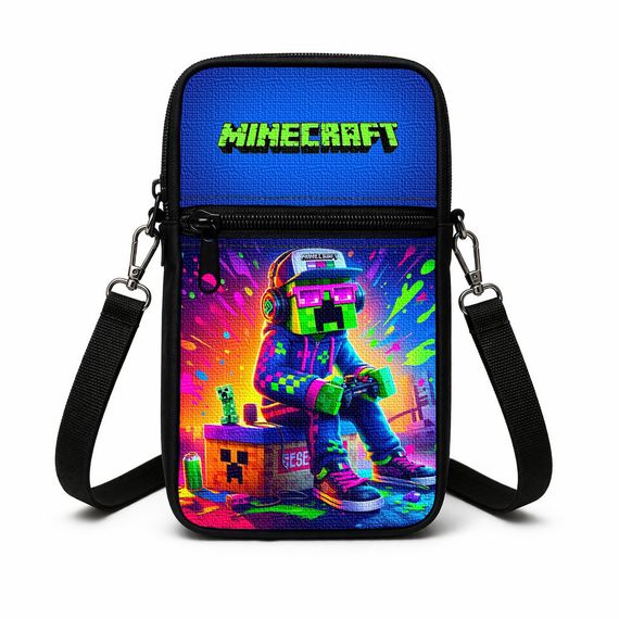 Сумка-чохол для телефону Minecraft,дитяча сумка через плече, водонепроникна міні-сумка (4780)