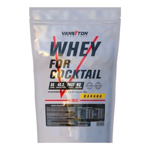 Протеїн Vansiton Whey For Coctail 3600 g /60 servings/ Banana