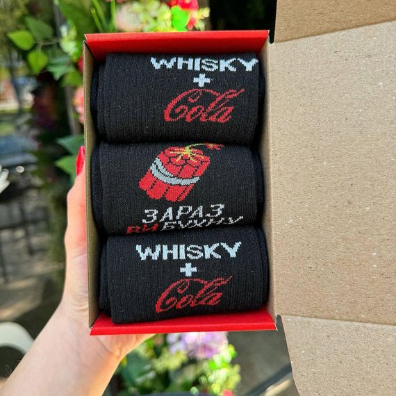 Подарочный набор мужских носков в коробке размер 40-45 3 пары цвет черный ч3бокс036 | Зображення 6