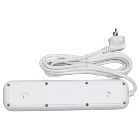 Мережевий фільтр-подовжувач 4 розетки 3xUSB-A 1xUSB-C 3м білий HP-5-37 | Зображення 4
