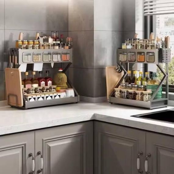 Стеллаж кухонный сушилка для посуды 55см kitchenware PM-24-1-5 Черный