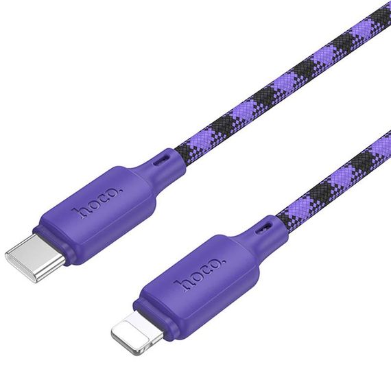 Дата кабель Hoco X116 Meridian Type-C to Lightning 27W (1m) Gradient Purple Mix | Зображення 5