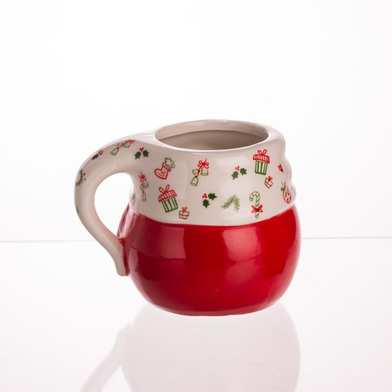 Новорічна порцелянова чашка для чаю та кави Merry Christmas 400 (мл) чашка на подарунок на новий рік CR-1-13 | Зображення 3