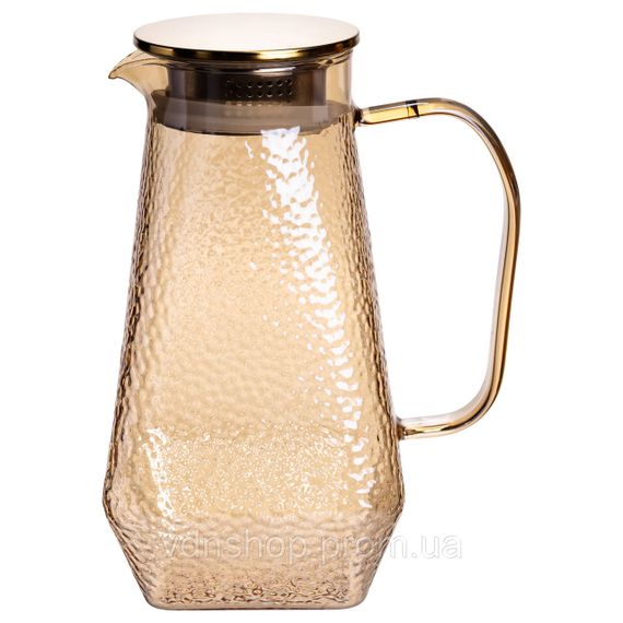 Кувшин 1.8 л со стаканами 6 штук по 200 (мл) графин для компота сока воды лимонада кувшин для напитков Коричневый HP-19-39S | Зображення 3