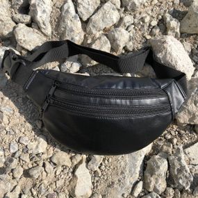 Топовая мужская бананка, Черная удобная бананка мужская, Бананка на каждый день для улицы RU-37