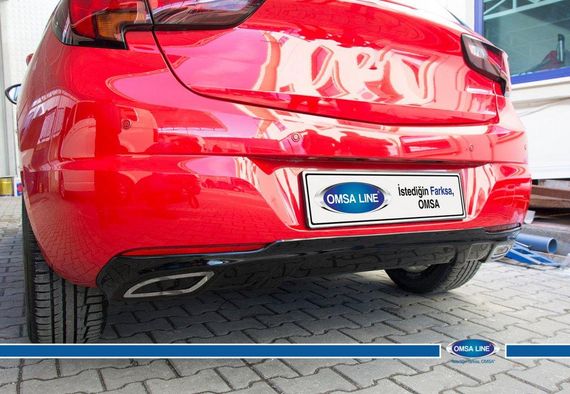 Задня нижня накладка HB (під фарбування) для Opel Astra K 2016↗ | Зображення 1