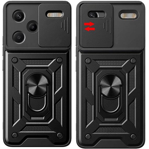 Чехол Ummi Camshield Serge Ring для Xiaomi Redmi Note 13 Pro+ Черный | Зображення 1